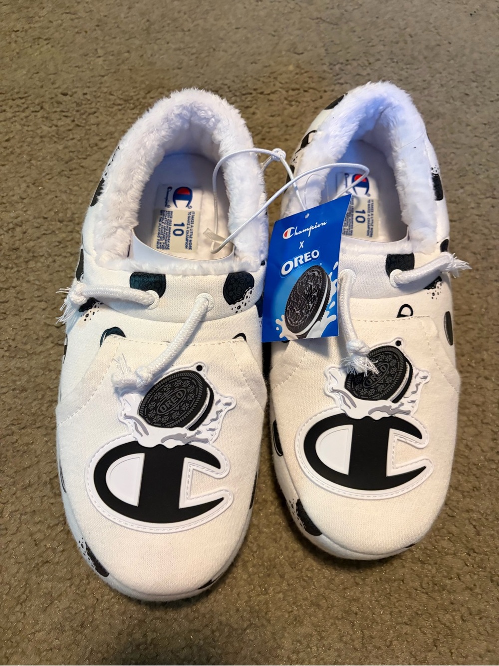 Limited edition Champion White & Black Oreo Slip-On Loafers